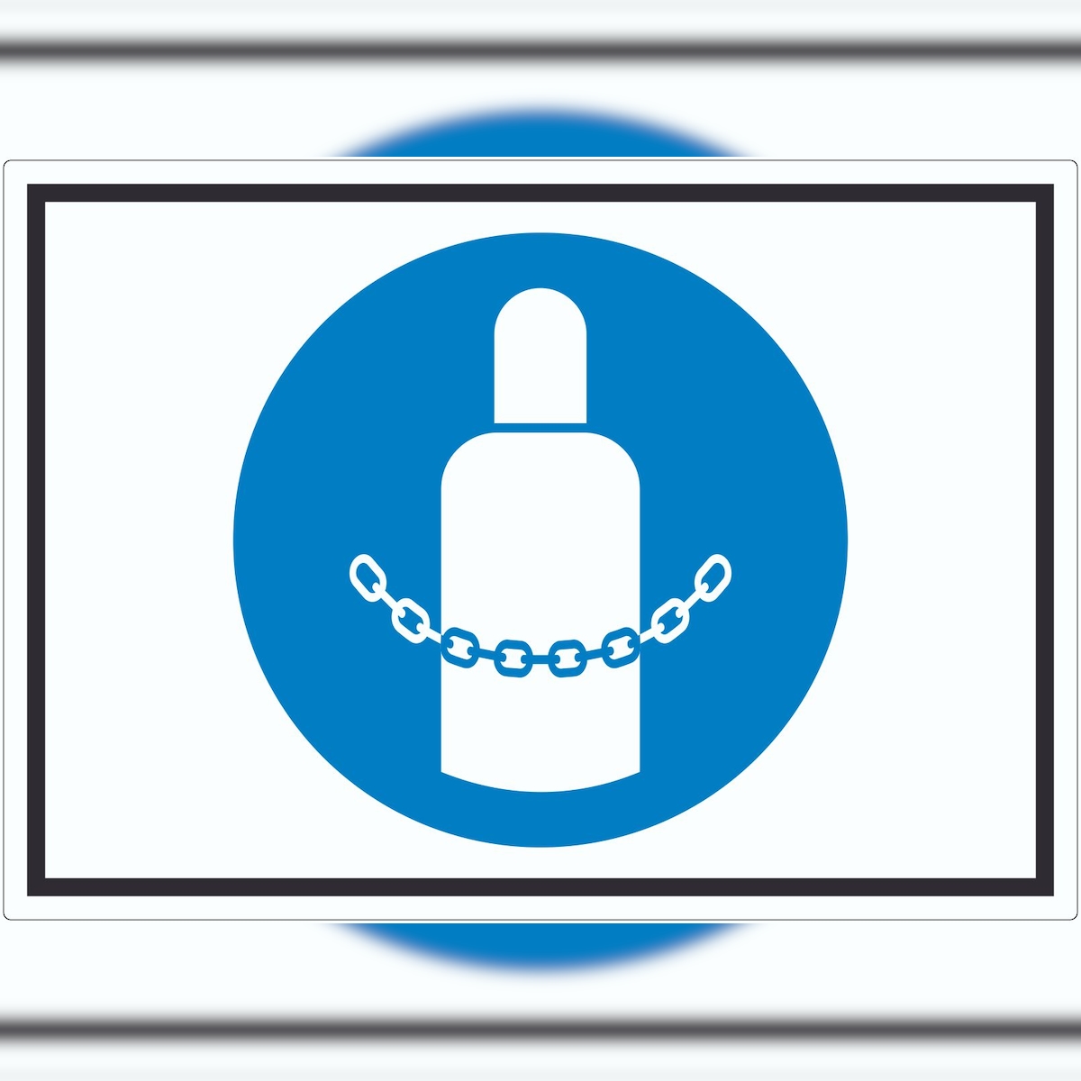 HB-Druck Gasflaschen sichern Symbol Aufkleber A5 (148x210mm) Image