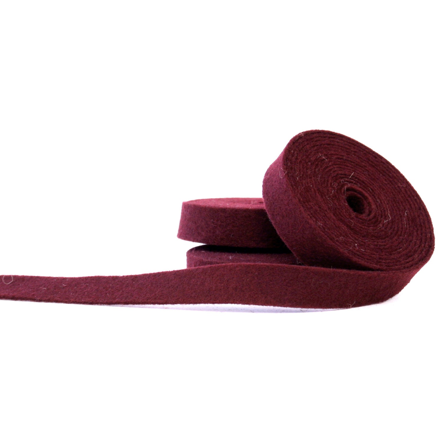 Nastro in feltro di lana - Nastro in feltro di lana 100% a colori VINO - 1/2 pollice X 2 iarde - Feltro di lana Merino - Nastro rosso - Nastro di vino