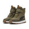 Winterboots PUMA "EVOLVE BOOT AC+ PS", Kinder, Gr. 33, puma olive, puma schwarz, orange glo, Textil, sportlich, Schuhe, Snowboots, Winterstiefel, Winterschuhe