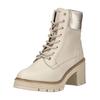Stiefelette TOM TAILOR "Tom Tailor Stiefelette Lederimitat/Textil", Damen, Gr. 36, beige, Lederimitat, Textil, casual, Schuhe