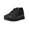 Plateausneaker REPLAY "Replay Sneaker Lederimitat/Mesh", Damen, Gr. 40, schwarz, Lederimitat, Textil, casual, Schuhe