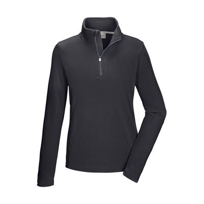 Fleeceshirt KILLTEC "KSW 101 WMN FLC SHRT", Damen, Gr. 46, schwarz, Oberstoff: 100% Polyester, sportlich, Shirts, Fleeceshirt mit Stehkragen, warm, Reißverschluss mit Kinnschutz Image