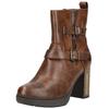 High-Heel-Stiefelette MUSTANG SHOES "Mustang Shoes Stiefelette Lederimitat/Textil", Damen, Gr. 41, braun, Lederimitat, Textil, elegant, Schuhe