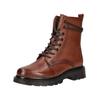 Schnürstiefelette TAMARIS "Tamaris Stiefelette Leder/Synthetik", Damen, Gr. 41, braun (cognac), Leder, Synthetik, casual, Schuhe