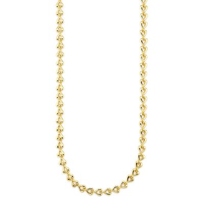 Kette ohne Anhänger FIRETTI "Schmuck, Geschenk, Kette gelbgoldfarben vergoldet Herzkettengliederung", gold (gelbgoldfarben), Halsketten, Damen, Silber 925 (Sterlingsilber), L: 46cm B: 3,3mm, B:3,3mm Image