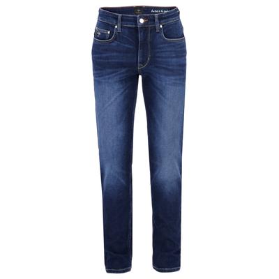 Tapered-fit-Jeans FYNCH-HATTON, Herren, Gr. 32, Länge 32, blau, Denim/Jeans, Obermaterial: 94% Baumwolle, 5% Elastomultiester, 1% Elasthan, casual, regular fit knöchellang, Jeans, im Five-Pocket Style Image