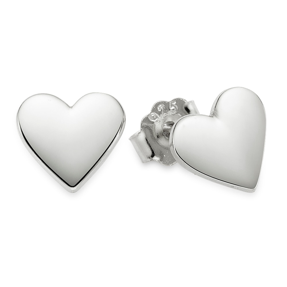 Paar Ohrstecker "Schmuck, Geschenk, Silberohrringe Herzform", silber (silberfarben), ANISTON JEWELRY & WATCHES, Ohrringe, Damen, Silber 925 (Sterlingsilber) Image