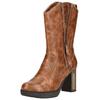 High-Heel-Stiefel MUSTANG SHOES "Mustang Shoes Stiefel Lederimitat", Damen, Gr. 37, braun, Lederimitat, elegant, Schuhe