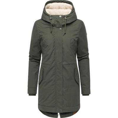 Kurzmantel RAGWEAR "Cannas YOUMODO", Damen, Gr. M (38), grün (olivgrün), Obermaterial: 65% Polyester, 35% Baumwolle, Innenfutter: 100% Polyester, Wattierung: 100% Polyester, casual, gerade ca. Mitte Oberschenkel, hoch geschlossener Ausschnitt,... Image