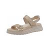 Riemchensandale TAMARIS "Tamaris Sandalen Leder", Damen, Gr. 39, beige (champagne), Leder, casual, Schuhe