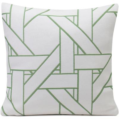Kissenhülle GÖZZE "Lombok" Gr. 1, grün (grün, weiß), B:40cm L:40cm, Polyester, Obermaterial: 60% Polypropylen, 40% Polyacryl, Kissenbezüge Image