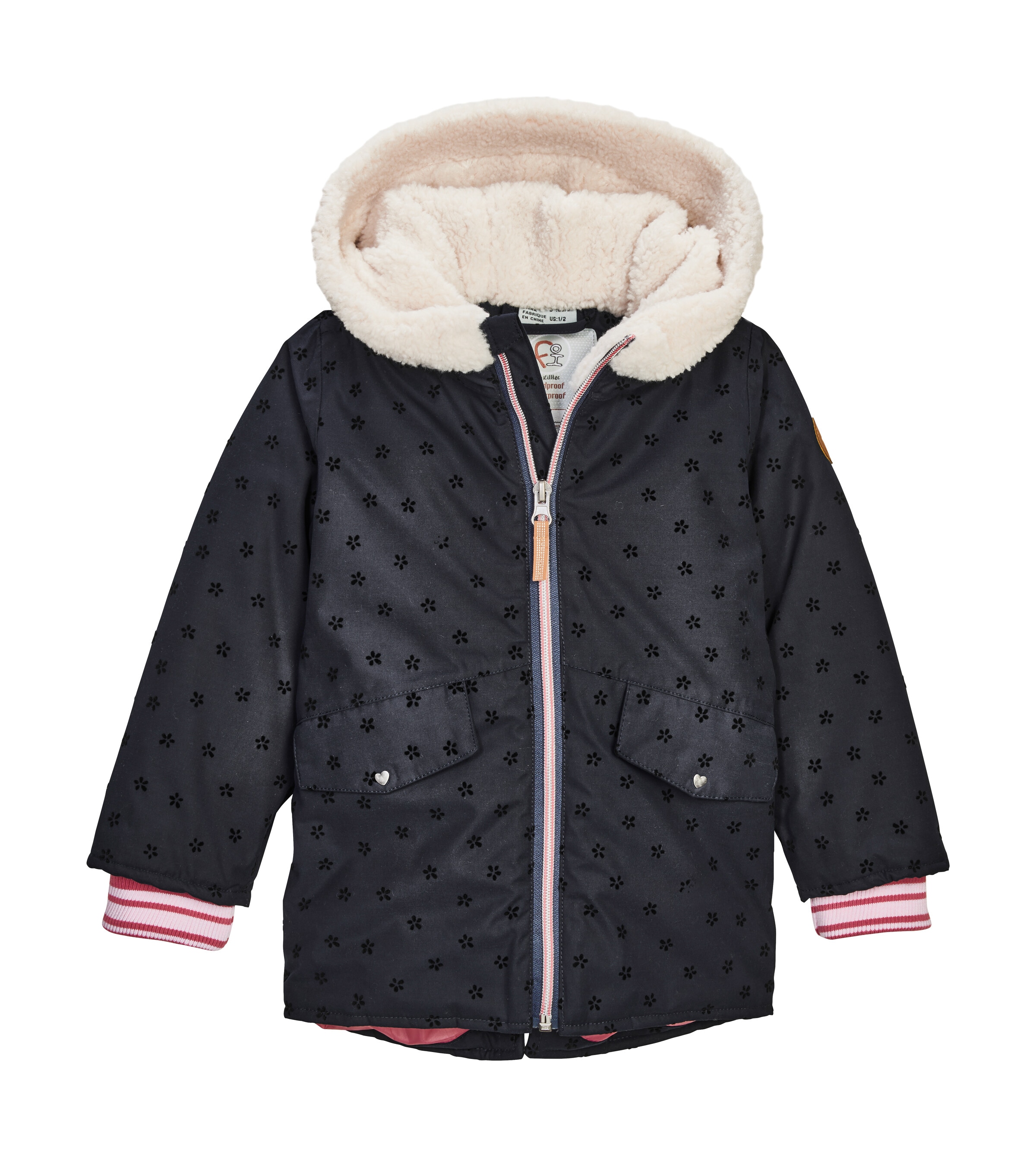 Parka "FIOW 51 MNS PRK", Kinder, Gr. 110/116, navy, Oberstoff: 88% Polyester, 12% Baumwolle, Futter: 100% Polyester, Füllung: 100% Polyester, FIRST INSTINCT BY KILLTEC, Jacken, Wasserdichter Funktionsparka mit Fleece, Kinnschutz und Reflektoren Image