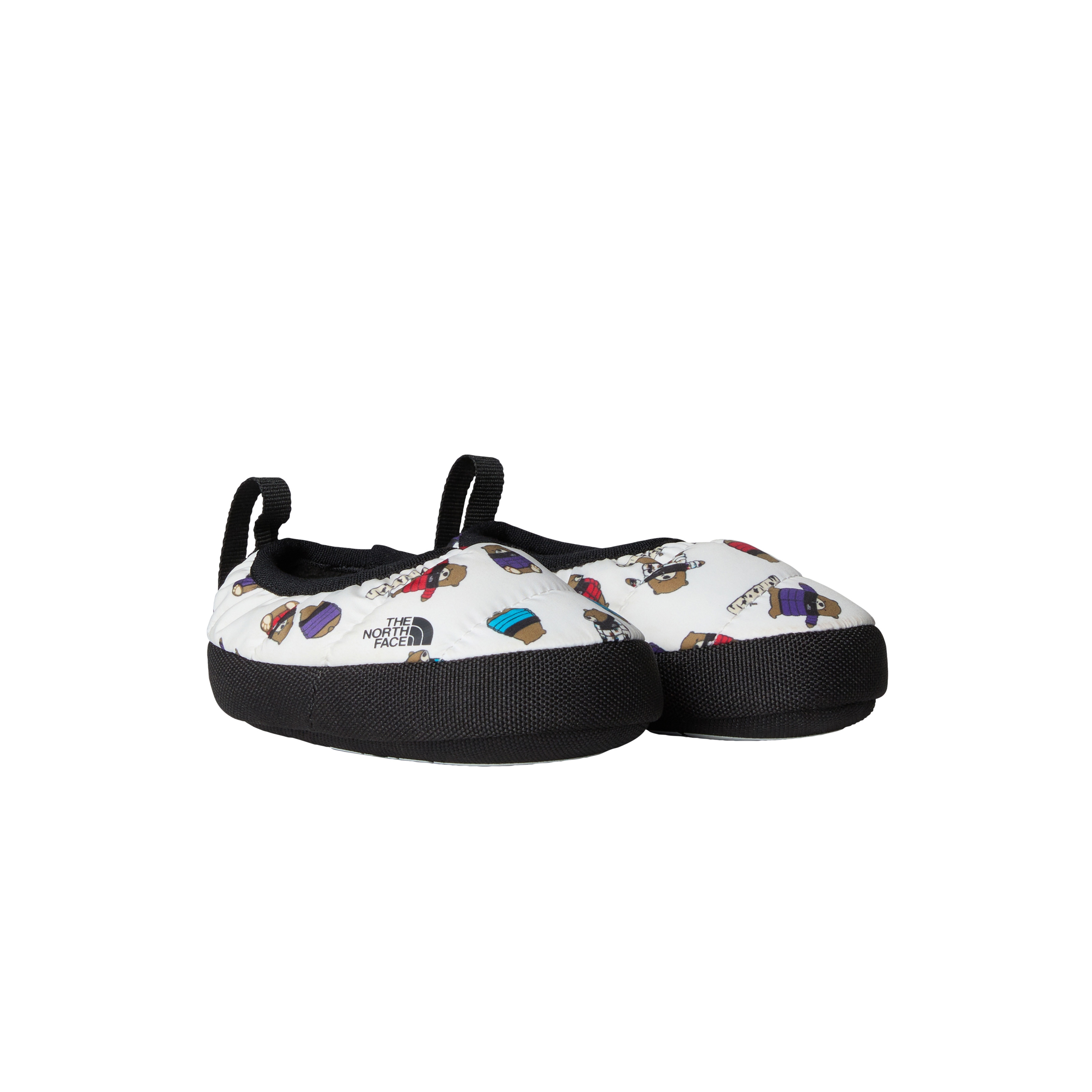 Hausschuh THE NORTH FACE "BABY TENT MULE", Kinder, Gr. 20, nuptse bears tnf weiß mu, Textil, Schuhe Hausschuh