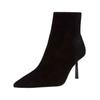 High-Heel-Stiefelette STEVE MADDEN "STEVE MADDEN Stiefelette Veloursleder", Damen, Gr. 38, schwarz (schwarz, schwarz), Veloursleder, elegant, Schuhe