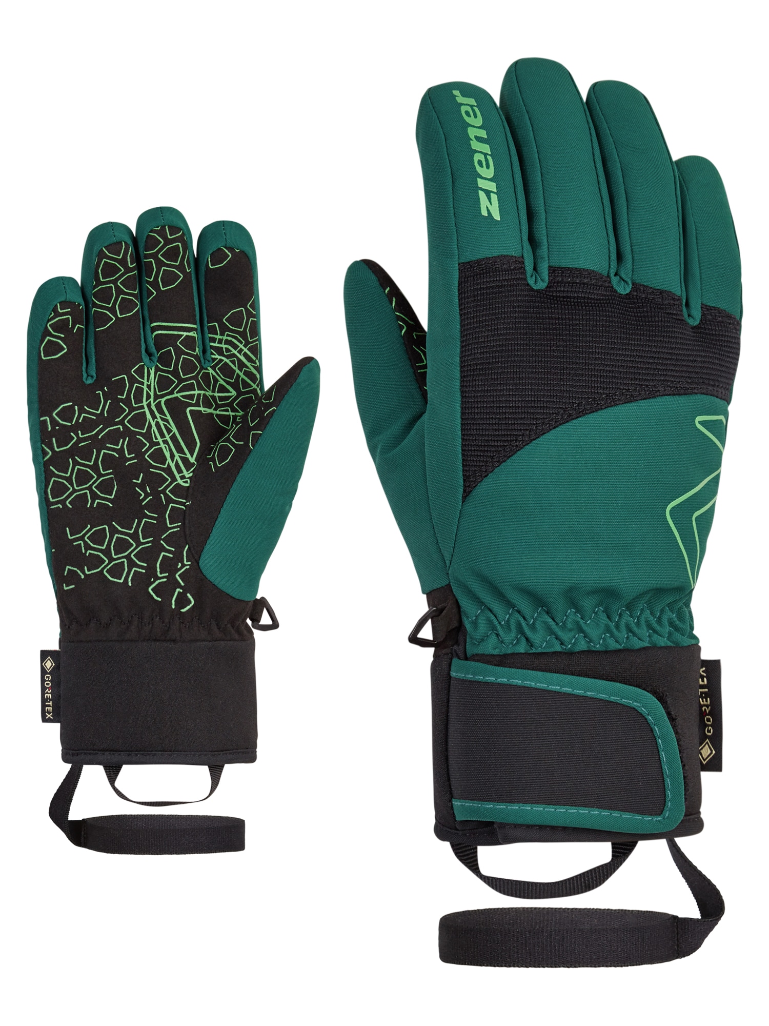 Skihandschuhe ZIENER "LOTAR-Z GTX PR glove", Kinder, Gr. 5, deep grün, Materialmix, Handschuhe Image