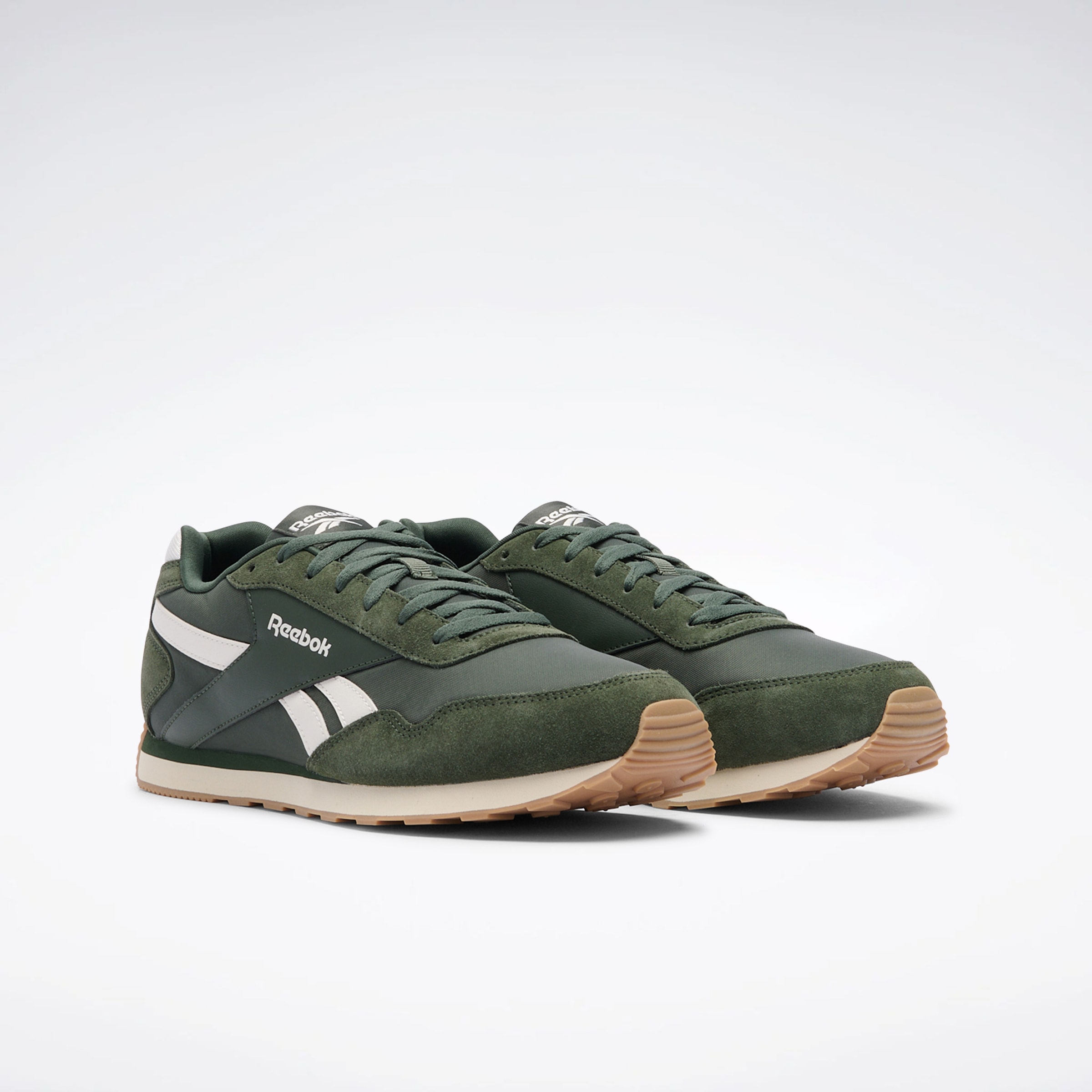 Sneaker REEBOK CLASSIC "REEBOK GLIDE LOW", Damen, Gr. 44, grit grün, grit grün, chalk, Leder, Synthetik, Textil, Schuhe Sneaker