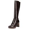 High-Heel-Stiefel NERO GIARDINI "Nero Giardini Stiefel Leder", Damen, Gr. 36, braun (dunkelbraun), Leder, casual, Schuhe