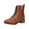 Schnürstiefelette MUSTANG SHOES "Mustang Shoes Stiefelette Lederimitat", Damen, Gr. 42, braun (cognac), Lederimitat, casual, Schuhe
