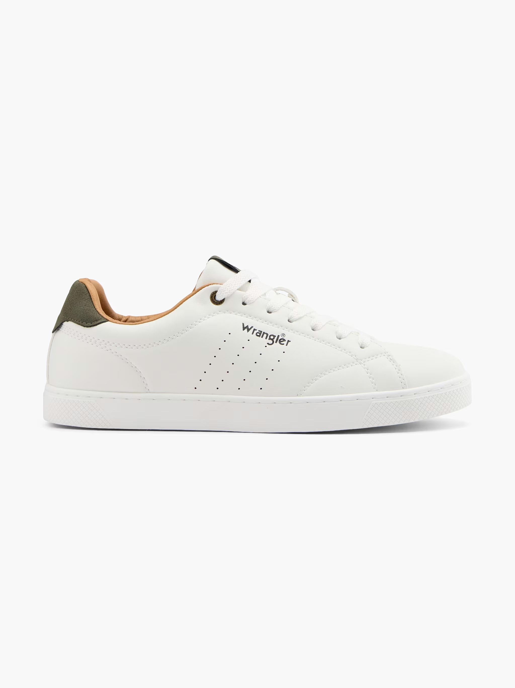 Sneaker WRANGLER "BENNET MEN LOW", Gr. 42, hellweiß, Synthetik, Schuhe