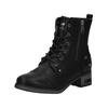 Schnürstiefelette MUSTANG SHOES "Mustang Shoes Stiefelette Lederimitat", Damen, Gr. 41, schwarz, Lederimitat, casual, Schuhe