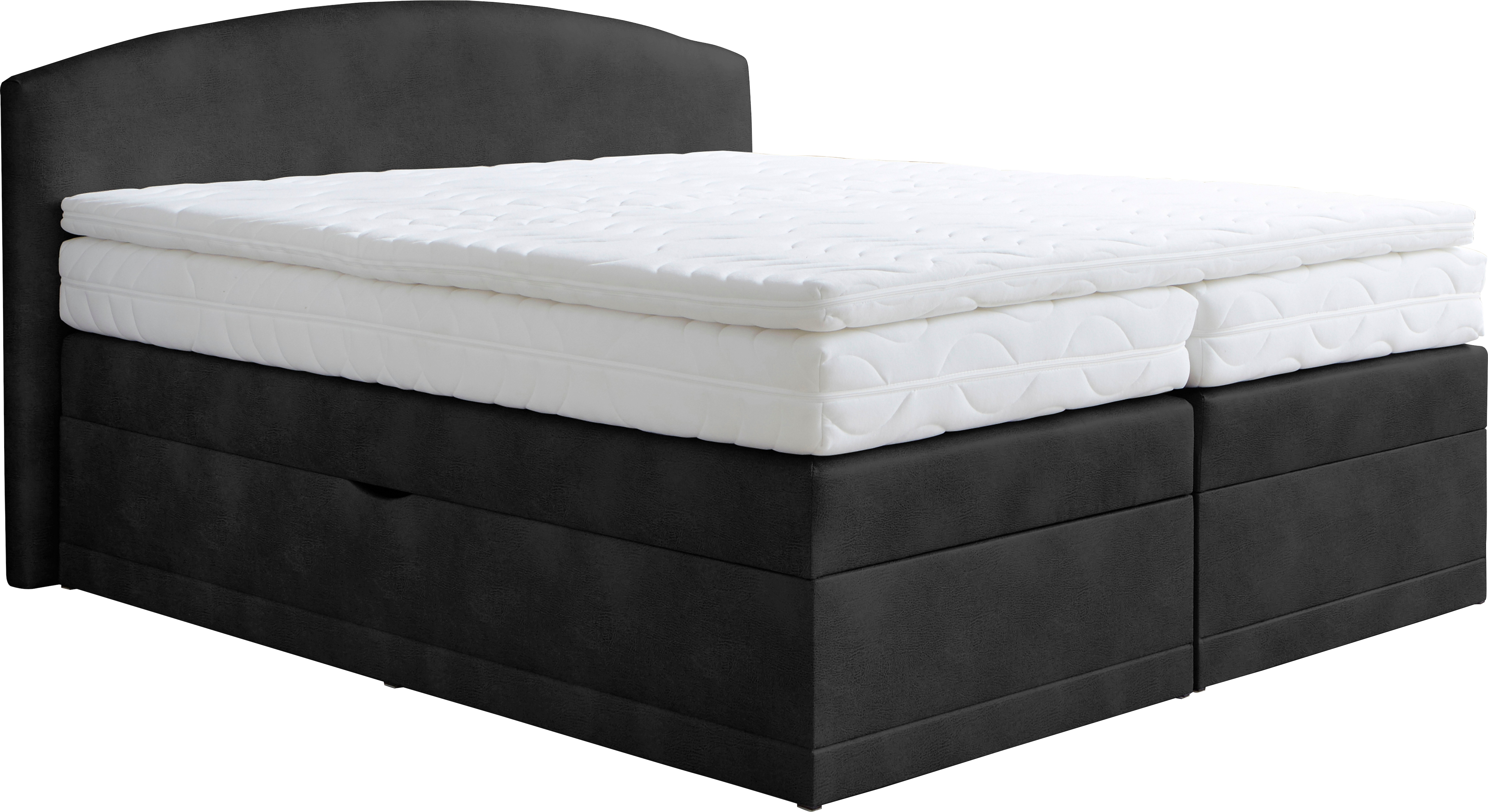 Boxspringbett, schwarz, B:195cm L:210cm, WESTFALIA SCHLAFKOMFORT, Komplettbetten Image