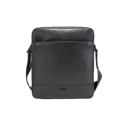 Schultertasche JOOP "manciano remus shoulderbag xsvz", Damen, Gr. B/H/T: 22cm x 25cm x 5cm, schwarz, Rindsleder, Taschen Image