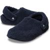 Clog CROCS "Classic Cozzzy Slipper", Damen, Gr. 39, blau (navy), Croslite, Textil, casual, Schuhe, Hausschuh, mit kleiner Plateausohle