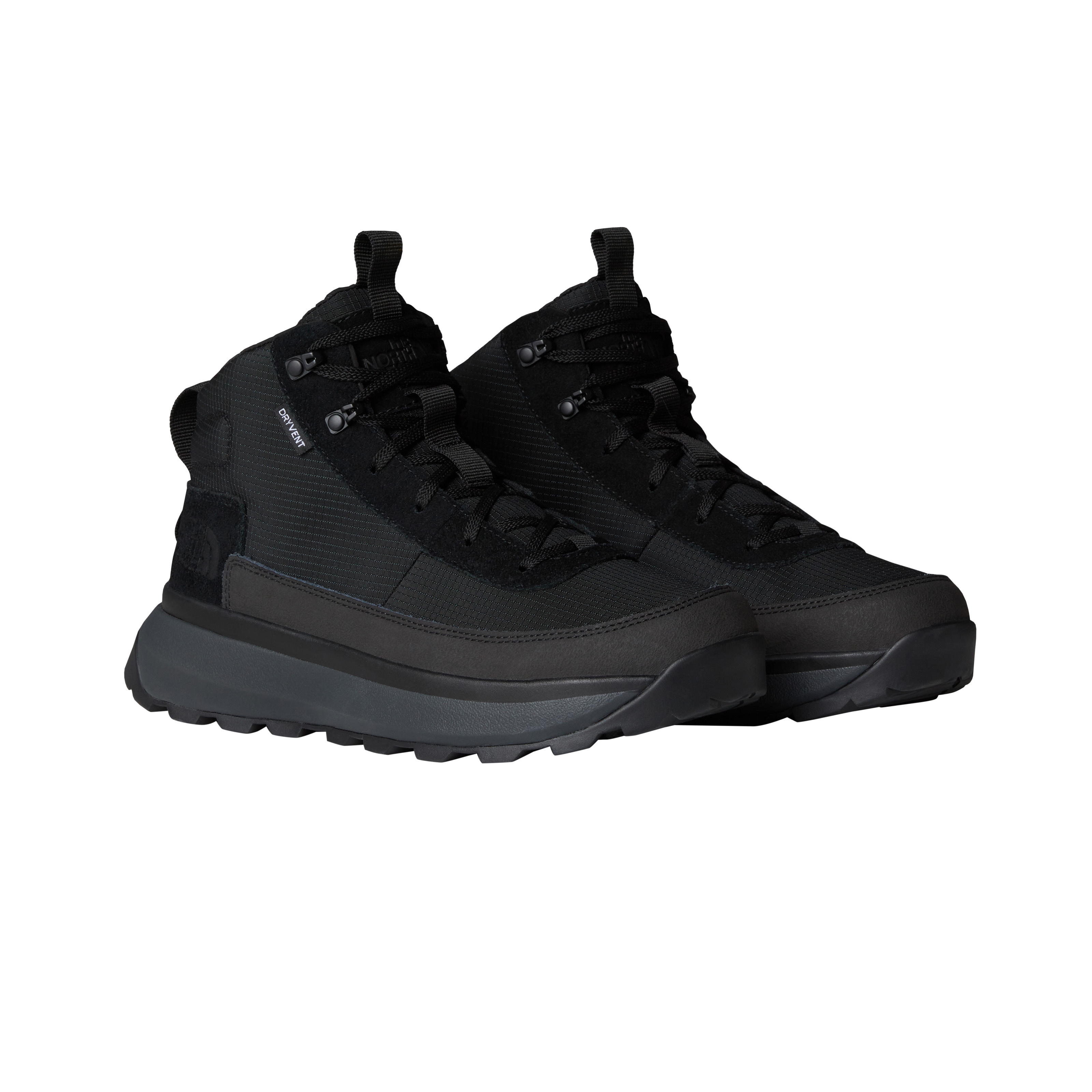 Winterstiefel THE NORTH FACE "M BERGEN MID WP", Damen, Gr. 44,5, tnf schwarz, anthrazit grau, Leder, Schuhe, Winterschuhe, Winterboots, Snowboots, wasserdicht