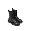 Schnürstiefelette MARC O'POLO "PHIA", Damen, Gr. 37, schwarz, Glattleder, unifarben, modisch, Schuhe, Schnürboots, Blockabsatz, mit Anziehlasche