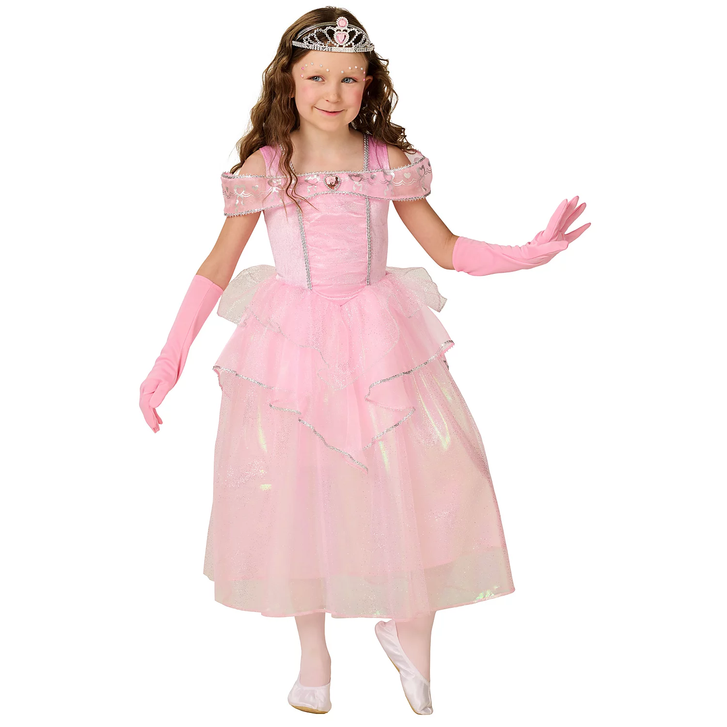 Kinderkostüm Prinzessin Rosalie, rosa/silber
