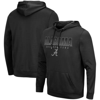 Colosseum Black Alabama Crimson Tide Blackout 3.0 Pullover Hoodie für Herren Image