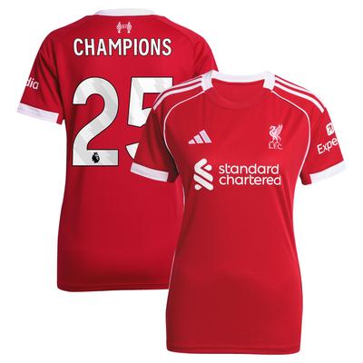 Liverpool adidas Heimtrikot 2025-26 - Damen mit Aufdruck Champions 25 Image