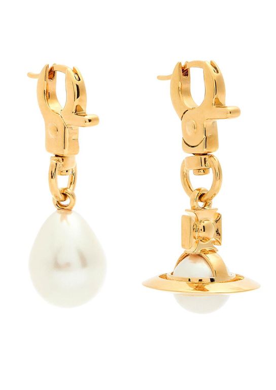 Claude Small Mismatched Drop Earrings - Metallic - Vivienne Westwood Earrings