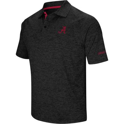 Colosseum Black Alabama Crimson Tide Down Swing Poloshirt für Herren Image