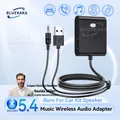 Aggiorna il ricevitore audio Bluetooth 5.4 Dongle stereo da USB a jack da 3,5 mm Adattatore audio AUX wireless per auto con microfono per trasmissione BT per auto