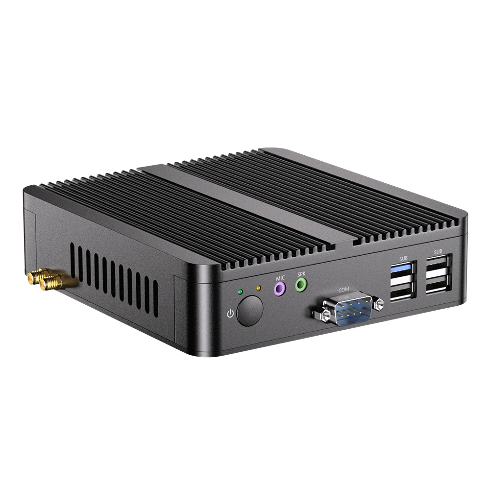 MSECORE Intel Celeron J1900 Mini PC sans ventilateur Windows 10 ordinateur de bureau Linux double système Barebone Lan PC Portable industriel