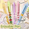 Stampa per pulire la penna Penna neutra Penna a sfera Terzo grado Facile da pulire Studente Cartoon Crystal Blue Penna neutra Gomma termica