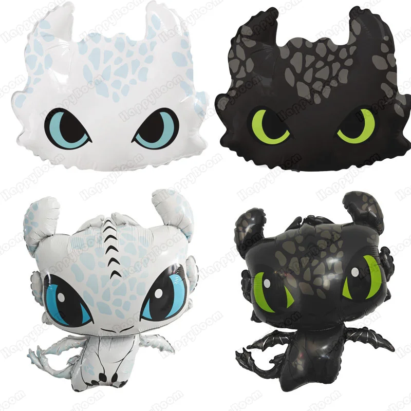 4Pcs Cartoon Toothless Balloons Baby Shower Decorations Birthday Party Venue Decoration Props Anime Balloon Decor Party Gift