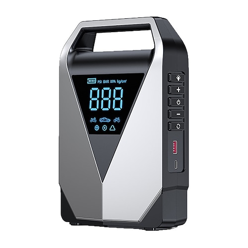 Auto-Starthilfe All-in-One-Aufblaspumpe 8000 mAh tragbares Ladegerät Auto-Startgerät Notfall-Autobatterie-Starter Image