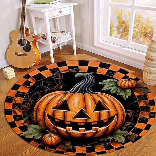 Halloween-runde 2mm Bereich Teppiche maschinell hergestellte Verbundwerkstoffe rutschfest Image