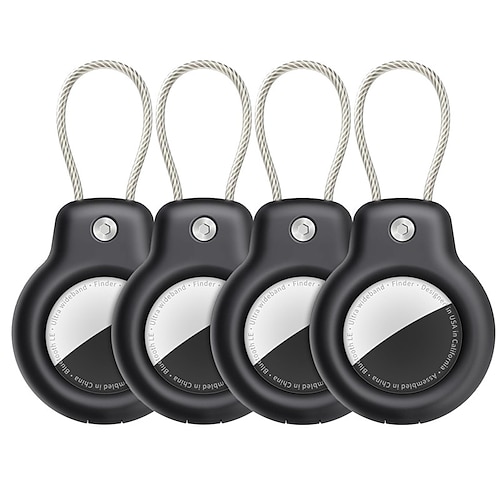 4 Packungen für Apple Airtag Sicherheitsschloss-Schutzhülle, sicherer Halter mit Schlüsselband, Anti-Verlust-Schutzhülle für Apple Airtag Image