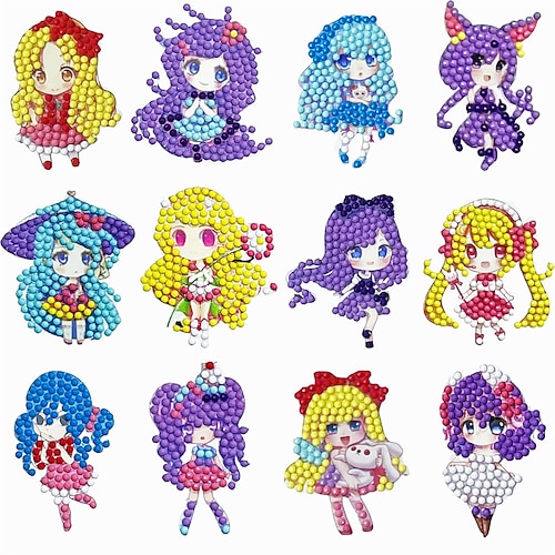 5D-Diamant-Kunstaufkleber, Kunsthandwerk, kreative Edelsteinkunst, Malen nach Zahlen-Sets für Kinder im Alter von 4–6, 6–8, 8–12 Jahren, Jungen und Mädchen, DIY-Mosaikaufkleber, Spielzeug für Geburtstagsfeiern, Halloween, Weihnachtsgeschenke Image