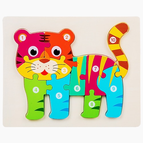 Holzpuzzle für Kleinkinder, Geschenkspielzeug für 1-2-3-jährige Jungen und Mädchen, Montessori-Spielzeug, Lernblöcke, Kindergeschenk, Baby-Lernspielzeug, Alter 1-3, 2-4 Image