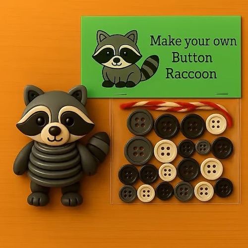 DIY-Bastelset mit Knöpfen und Hochlandrindern, dreidimensionale Weihnachtsschmuck-Sets mit lustigen Tieren, anfängerfreundliche Knopfornament-Dekoration, saisonale Dekoration für Feiertagspartys Image