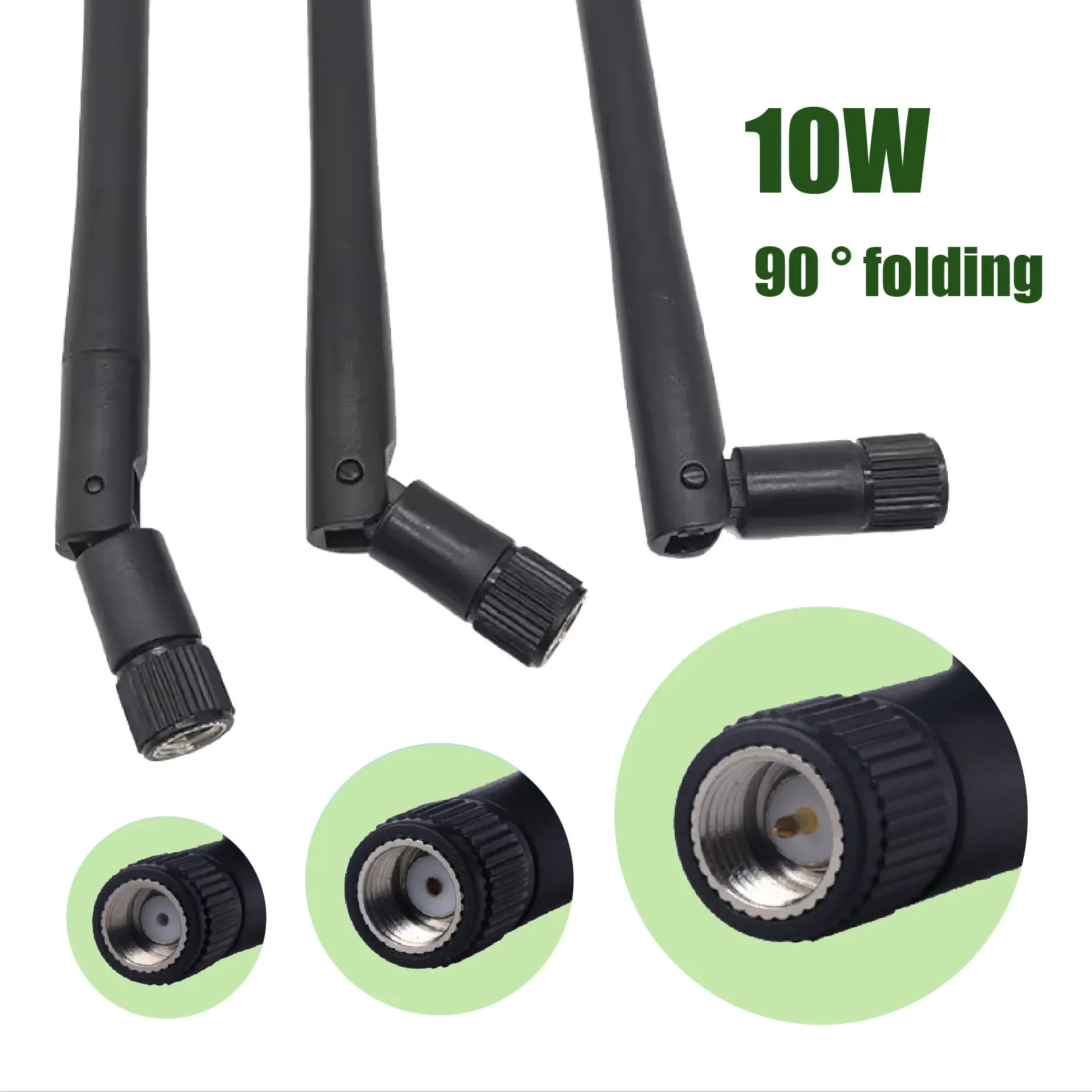 2 Stück WiFi-Antenne 2,4 GHz 5 GHz 5,8 GHz 3 dBi RP-SMA-Stecker für Router Wireless-Netzwerkkarte USB-Adapter IP-Kamera-Videomonitor Image