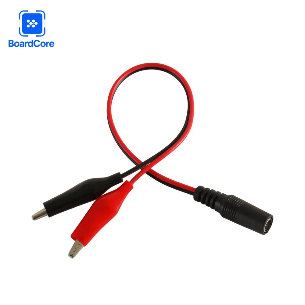 Krokodilklemme, Stecker auf Buchse, DC-Netzstecker, Adapterstecker, 25 cm, Messleitung, DC 5,5 x 2,1 mm, Krokodilklemmen, Verbindungsleitung Image