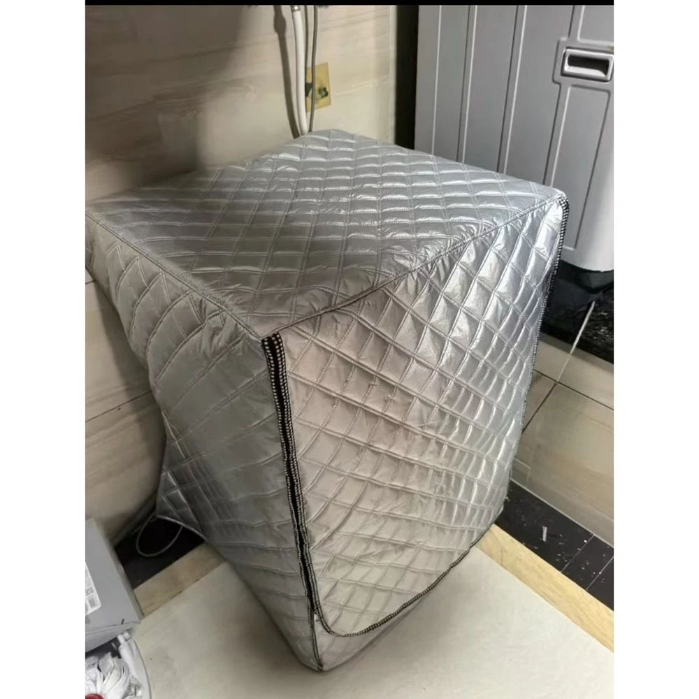 Fleece washing machine cover, anti-freeze and warmth thickened drum washing machine cover
