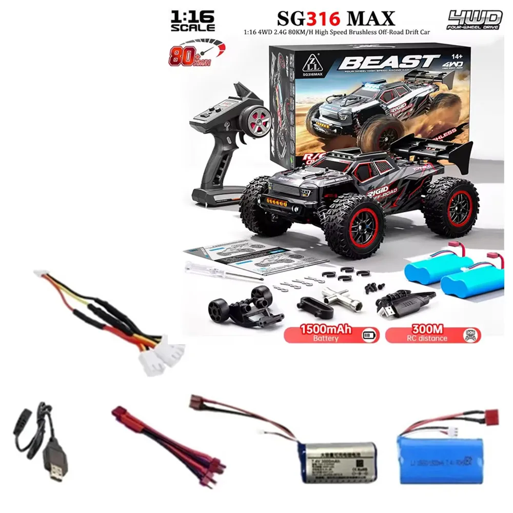 7,4 V 1500 mAh 3000 mAh Akku / T-Stecker / 3-in-1-Kabel, geeignet für: SG316 MAX RC-Car-Ersatzakku SG316PRO-Teile Image