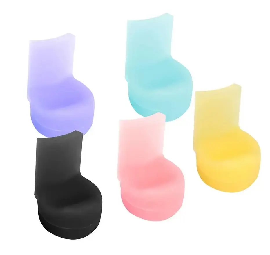 SLADE 5 Stück Klarinetten-Daumenpolster mit langem Griff, weiches Silikon-Daumenpolster, runde Farbe, Daumenpolster, Zubehör für Holzblasinstrumente Image
