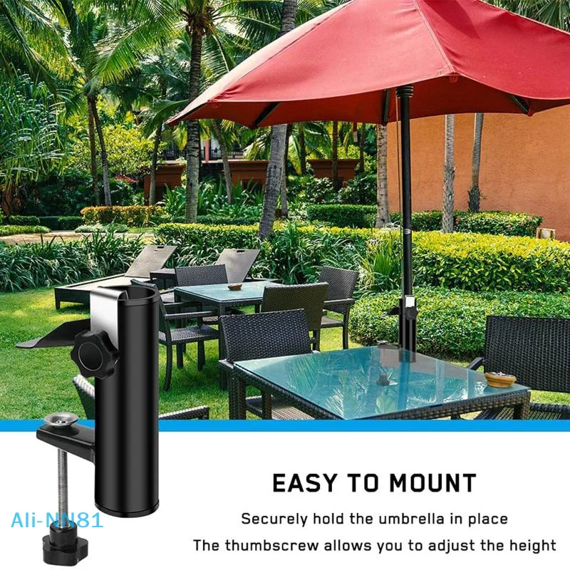 【N】Befestigungsclip für Terrasse, Strand, Sonnenschirm, Sonnenschirm, Garten, Terrasse, Regenschirm-Befestigungshalter, tragbarer Sonnenschirmständer für den Innenhof